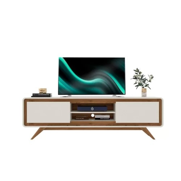 Rack Channel 2.2 Nature/off White - Fabri Móveis