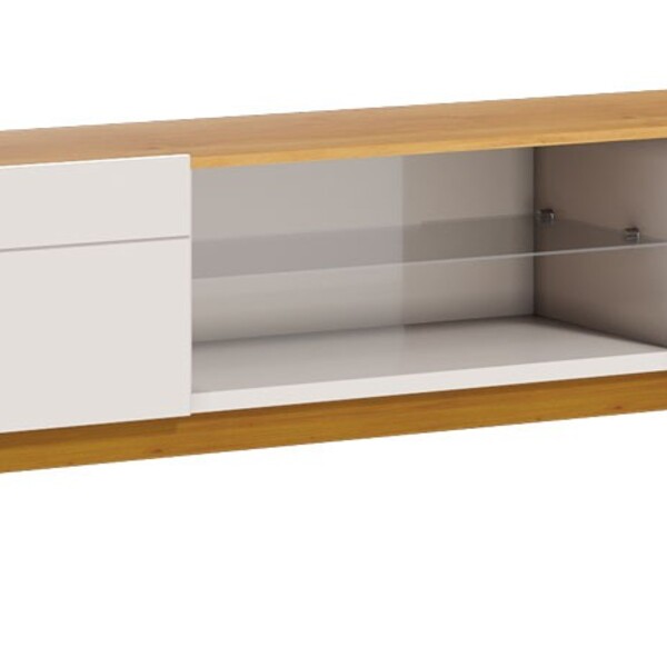 Rack Classic 2g 2.2 Off White Com Nature - Imcal Móveis