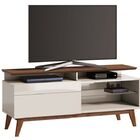 Rack Classic +1g 1.4 Off White Com Freijó - Imcal Móveis