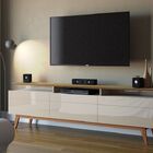 Rack Classic +3g 2.2 Off White Com Freijó - Imcal Móveis