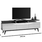 Rack Classic +3g 2.2 Off White Com Freijó - Imcal Móveis