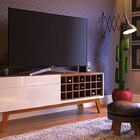 Rack Classic Ad 1.4 Off White Com Freijó - Imcal Móveis