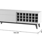 Rack Classic Ad 1.4 Off White Com Freijó - Imcal Móveis