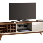 Rack Classic Ad 1.8 Off White Com Freijó - Imcal Móveis