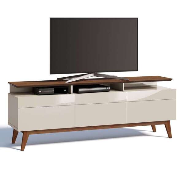 Rack Classic Ii 3 Gv Off White Com Freijó Touch 180 Cm