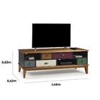 Rack Collor Com 05 Gavetas Preto E Amêndoa