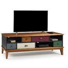 Rack Collor Com 05 Gavetas Preto E Amêndoa