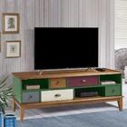 Rack Collor Com 05 Gavetas Verde E Amêndoa