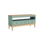 Rack - Colonial 1200cm X 600cm X 410cm 3 Gavetas Mel / Oliva