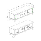 Rack Colonial Mel E Branco Com 2 Portas E 1 Gaveta Para Tvs