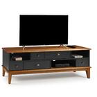 Rack Com 05 Gavetas Preto E Amêndoa