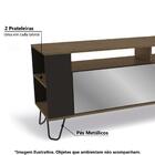 Rack Com 2 Gavetas Espelhadas Pop Kappesberg - Jacarandá/preto