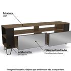 Rack Com 2 Gavetas Espelhadas Pop Kappesberg - Jacarandá/preto