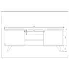 Rack Com 2 Portas E 4 Prateleiras Retrô Br118-estilare - Bran