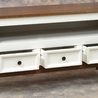 Rack Com 3 Gavetas - 1 Nicho Em Madeira Maciça Mdf - Branco