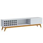 Rack Com Adega 2.2 1 Gaveta Classic I04 Branco Acetinado - Mp