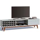 Rack Com Adega 2.2 1 Gaveta Classic I04 Branco Acetinado - Mp