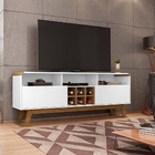 Rack Com Adega E Nichos Luíse Branco Cinamomo