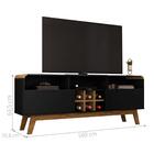 Rack Com Adega E Nichos Luíse Preto Cinamomo