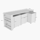 Rack Com Baús Infantil Com Porta Livros Carmo 100% Mdf