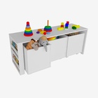 Rack Com Baús Infantil Com Porta Livros Carmo 100% Mdf