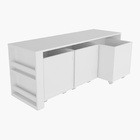 Rack Com Baús Infantil Com Porta Livros Carmo 100% Mdf