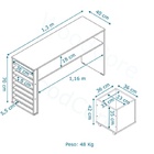 Rack Com Baús Infantil E Porta Carrinhos Giuseppe 100% Mdf