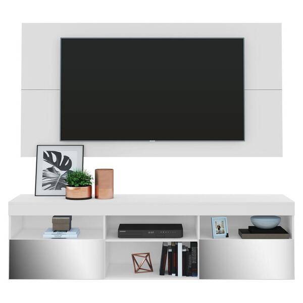 Rack Com Espelho E Painel Para Tv Até 65" Multimóveis Flórida