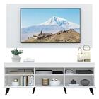 Rack Com Espelho, Pés Retrô E Painel Tv 65" Com 2 Portas Lond