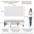 Rack Com Espelho, Pés Retrô E Painel Tv 65" Com 2 Portas Lond