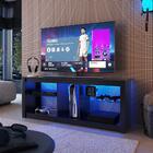 Rack Com Led 02 Prateleiras Em Vidro 136cm Proddy