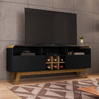 Rack Com Nicho Adega Para Sala Estar 02 Portas Larimar B02 16