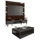 Rack Com Painel 160 Cm Para Tv 65 Polegadas Dallas E Mesa De