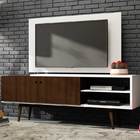 Rack Com Painel 2 Portas 2 Nichos E Pés De Madeira Bpi 31 Bra