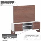 Rack Com Painel  Modern Com 2 Portas E Puxadores Revestidos D