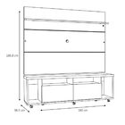 Rack Com Painel Arizona 1.8 Off White - Moveisaqui