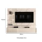 Rack Com Painel Atena Para Tv De 65 Pol Branco Off White