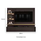 Rack Com Painel Atena Para Tv De Até 65 - Titânio/carvalho