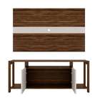 Rack Com Painel Az-1017 - Tecno Mobili - Nogal / Branco