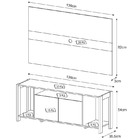 Rack Com Painel Az-1017 - Tecno Mobili - Nogal / Branco