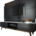 Rack Com Painel Classic 2g 2.2 Com Led Preto - Imcal Moveis