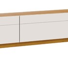 Rack Com Painel Classic 3g 2.2 Com Led Nature Com Off White -