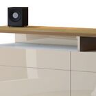 Rack Com Painel Classic +3g 1.8 Com Led Freijó Com Off White