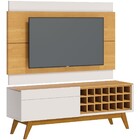 Rack Com Painel Classic Ad 1.4 Nature Com Off White - Imcal M