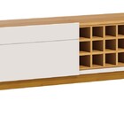 Rack Com Painel Classic Ad 1.4 Nature Com Off White - Imcal M