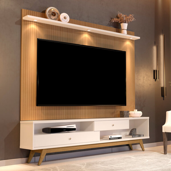 Rack Com Painel Com 2 Gavetas Paco Babus - Elmo / Onix