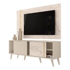 Rack Com Painel Cronos Calacata/off White - Madetec Móveis