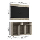 Rack Com Painel De Tv Até 43" Show Notável - Carvalho/preto