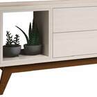 Rack Com Painel Delux 2.2 Com Led Off White - Moveisaqui