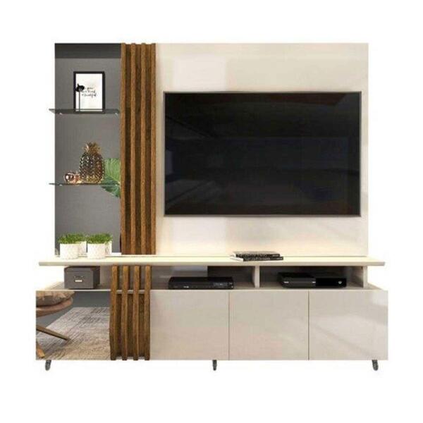 Rack Com Painel Donna Para Tvs De Até 55'' 4 Portas Dj Móveis